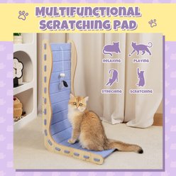 Happy & Polly L-Shape 26.8-in Modern Felt Cat Scratcher, Purple slide 2 of 9