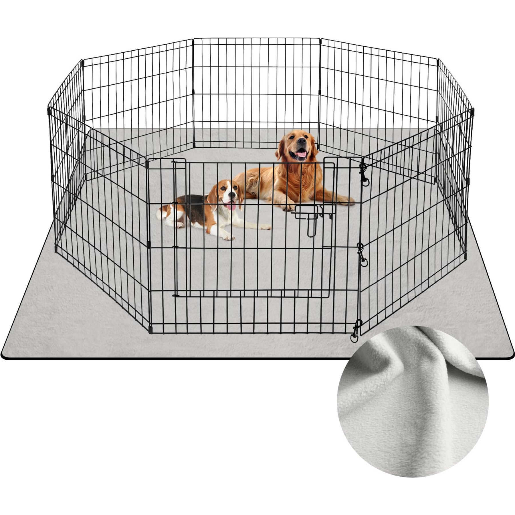 Barpor Washable Dog Pee Pad, Light Gray, 66-in x 48-in