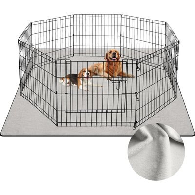 Barpor Barpor Washable Dog Pee Pad, Light Gray, 66-in x 48-in