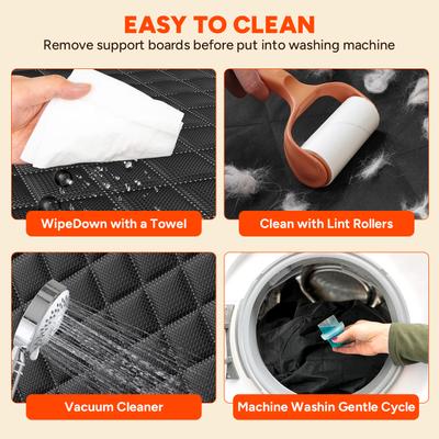 Show full view: Niubya Waterproof Hammock Dog Car Back Seat Cover, Black slide 8 of 9