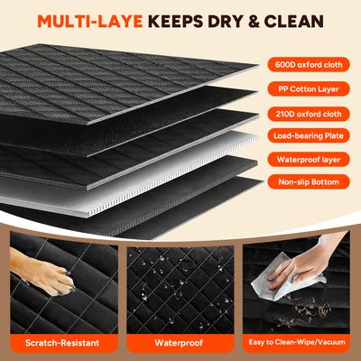 Show full view: Niubya Waterproof Hammock Dog Car Back Seat Cover, Black slide 5 of 9