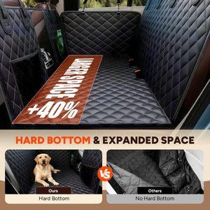 Niubya Waterproof Hammock Dog Car Back Seat Cover, Black