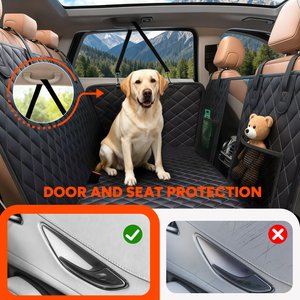 Niubya Waterproof Hammock Dog Car Back Seat Cover, Black