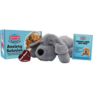Snuggle Puppy Original Plush Behavioral Aid & Anxiety Relief Dog Toy, Gray