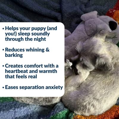 Show full view: Snuggle Puppy Original Plush Behavioral Aid & Anxiety Relief Dog Toy, Gray slide 3 of 8