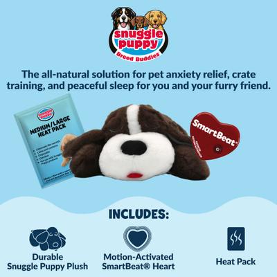 Show full view: Snuggle Puppy Original Plush Behavioral Aid & Anxiety Relief Dog Toy, Mocha slide 2 of 8