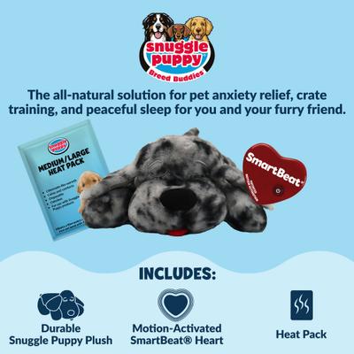 Show full view: Snuggle Puppy Plus Plush Dog Toy, Merle slide 2 of 8