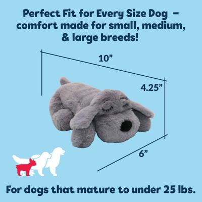 Show full view: Snuggle Puppy Junior Plush Dog Toy, Gray slide 7 of 8