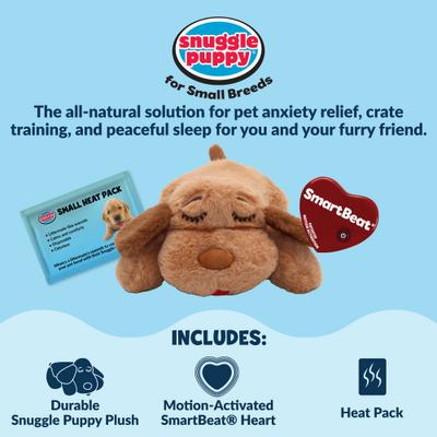 Show full view: Snuggle Puppy Junior Plush Dog Toy, Light Brown slide 2 of 8