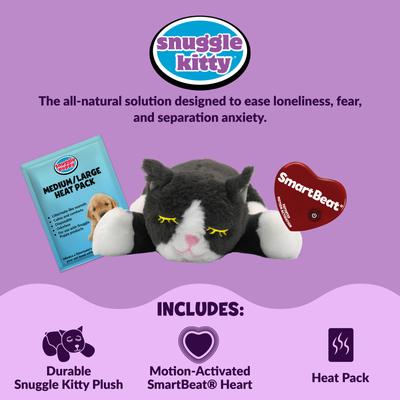 Show full view: Snuggle Puppy Snuggle Kitty Plush Dog Toy, Gray & White slide 2 of 8