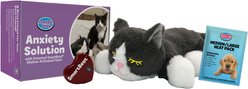 Snuggle Puppy Snuggle Kitty Plush Dog Toy, Gray & White