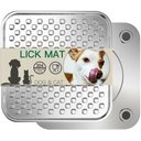Feedoo Double Layer Chew Proof & Whisker Friendly Non-Skid Stainless Steel Dog & Cat Lick Mat, Large