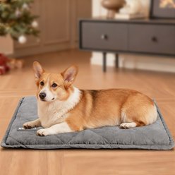 Mora Pets Self-Warming Pet Bed with Removable Cover, Grey, Medium