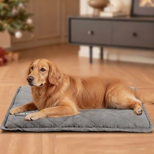 Mora Pets Self-Warming Pet Bed with Removable Cover, Grey, Large