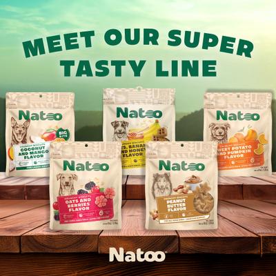 Show full view: Natoo Peanut Butter Crunchy Biscuit Dog Treats, 8-oz bag slide 9 of 10