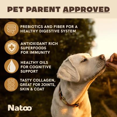 Show full view: Natoo Peanut Butter Crunchy Biscuit Dog Treats, 8-oz bag slide 4 of 10