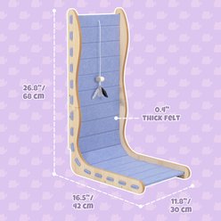 Happy & Polly 26.8-in Cozy Felt Cat Scratcher, Purple, 1 count slide 2 of 9