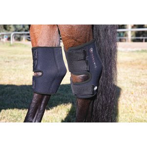 Theramics by Professional's Choice Theramic Hock Horse Boot, Black/Charcoal, Large, 2 count