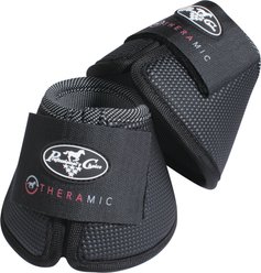 Theramics by Professional's Choice Theramic Bell Horse Boot, Black/Charcoal, Medium, 2 count