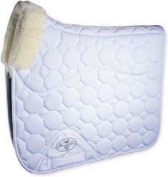 Professional's Choice Dressage Horse Saddle Pad with Fleece, White
