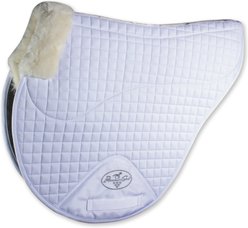 Professional's Choice Cross Country Horse Saddle Pad with Fleece, White