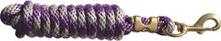 Professional's Choice Poly Braided Horse Lead Rope, Charcoal/Purple, 10-ft