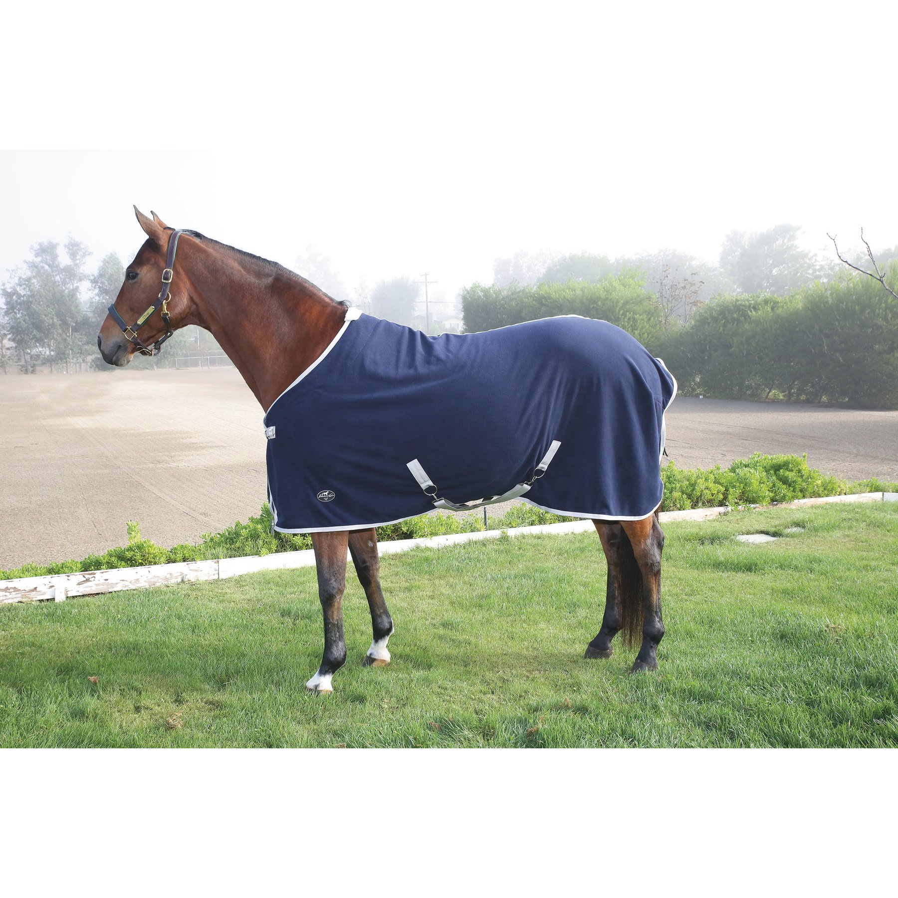 Professional's Choice Horse Cooler, Nav/Silver, Medium
