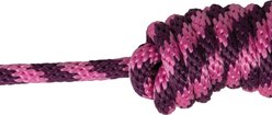 Equisential by Professional's Choice Rope Horse Halter with Lead, Wine/Pink, 8-ft long slide 2 of 2