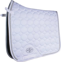 Professional's Choice Satin Dressage Horse Saddle Pad, White, 24 x 21.5-in