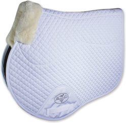 Professional's Choice Jumping Horse Saddle Pad with Fleece, White
