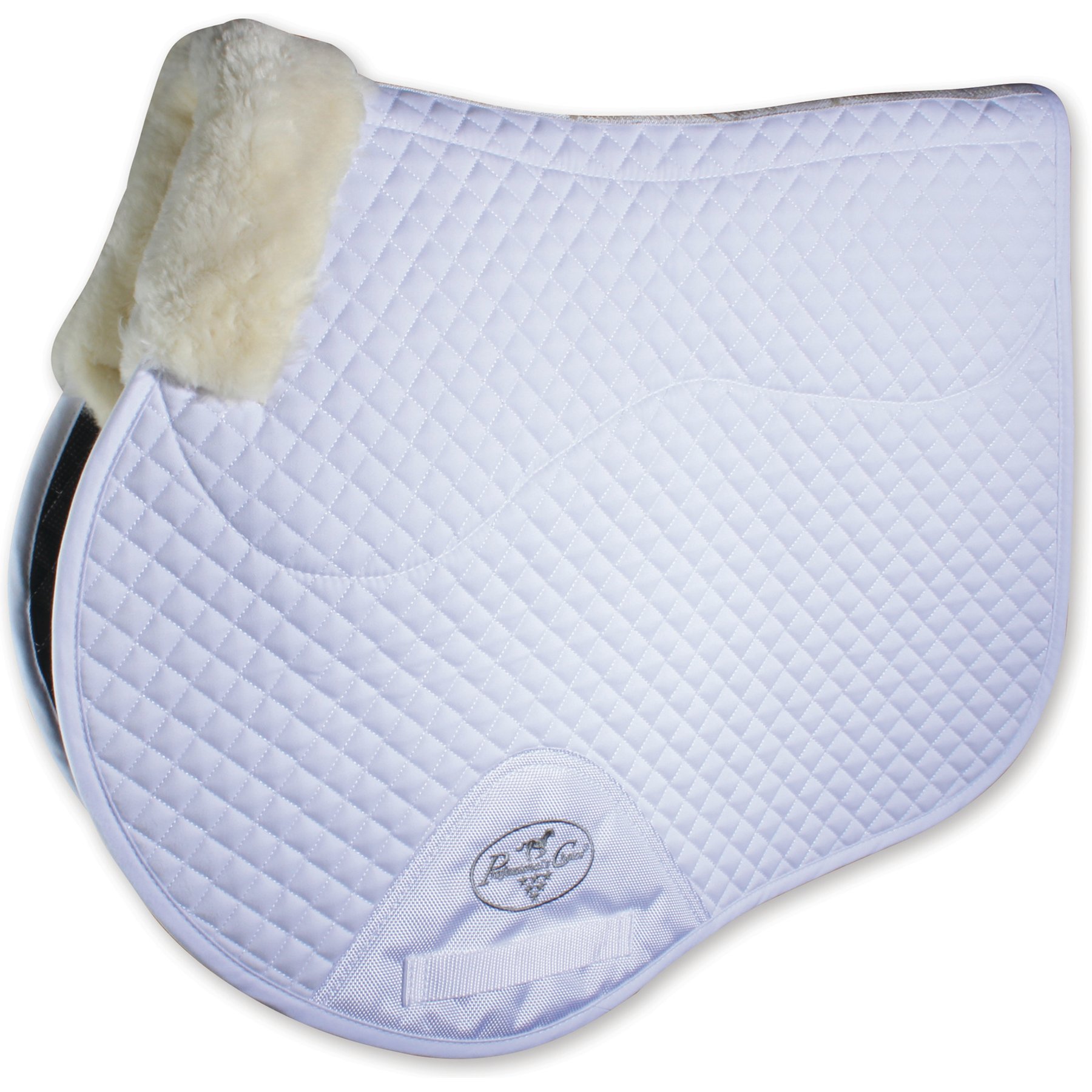 Professional's Choice Jumping Horse Saddle Pad with Fleece, White
