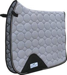 Professional's Choice Dressage Horse Saddle Pad, Charcoal/Denim, 24 x 21.5-in