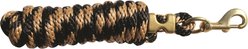 Professional's Choice Poly Braided Horse Lead Rope, Black/Tan, 10-ft