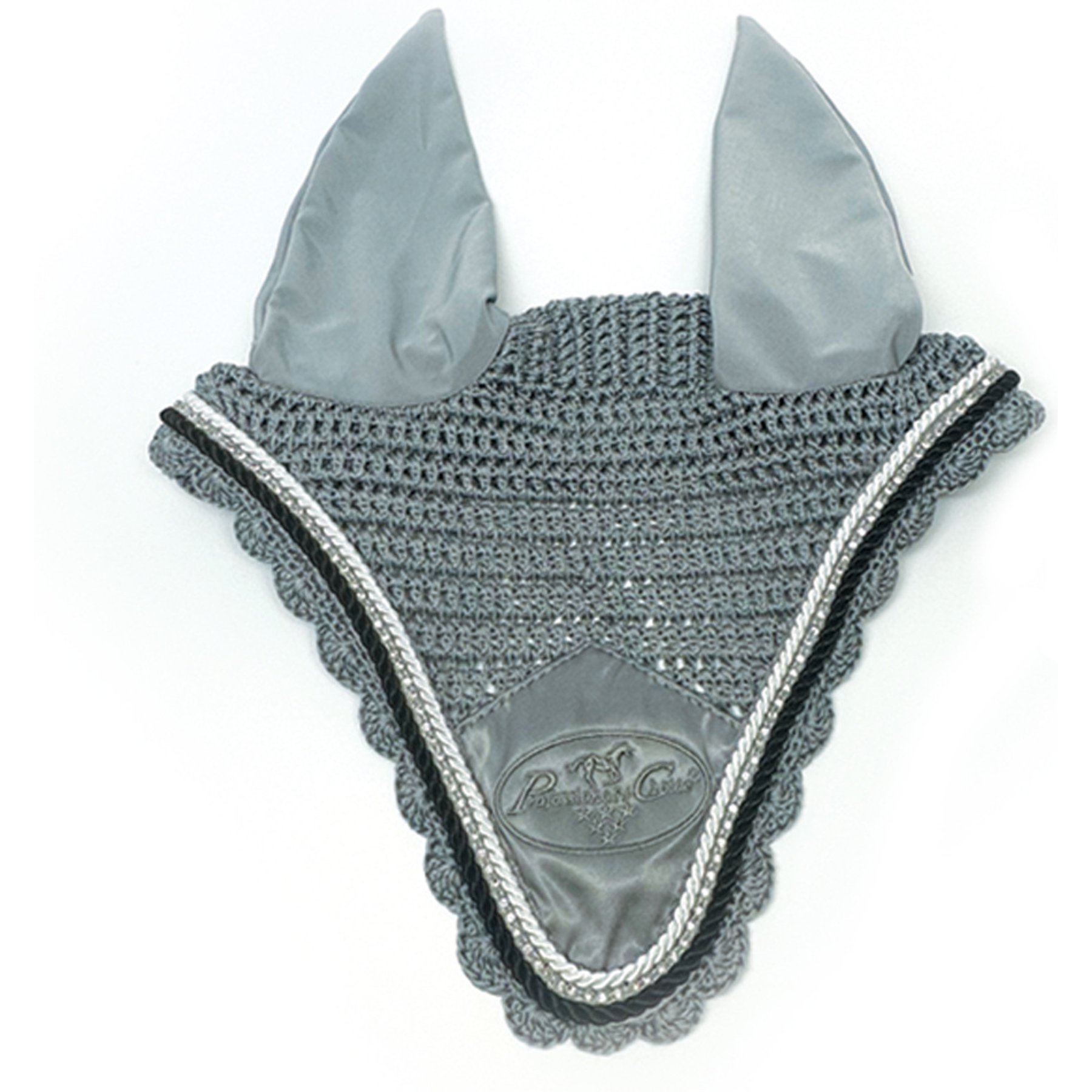 Professional's Choice Horse Ear Bonnet, Charcoal, Warmblood
