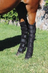 Professional's Choice Full Leg Ice Horse Boot, Black, Standard, 2 count
