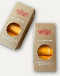 maxbone X Stranger Things Waffle Scented Dog Poop Bag Roll, 120 Count