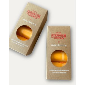 maxbone X Stranger Things Waffle Scented Dog Poop Bag Roll, 120 Count