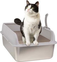 Pet Adobe Stainless Steel Cat Litter Box
