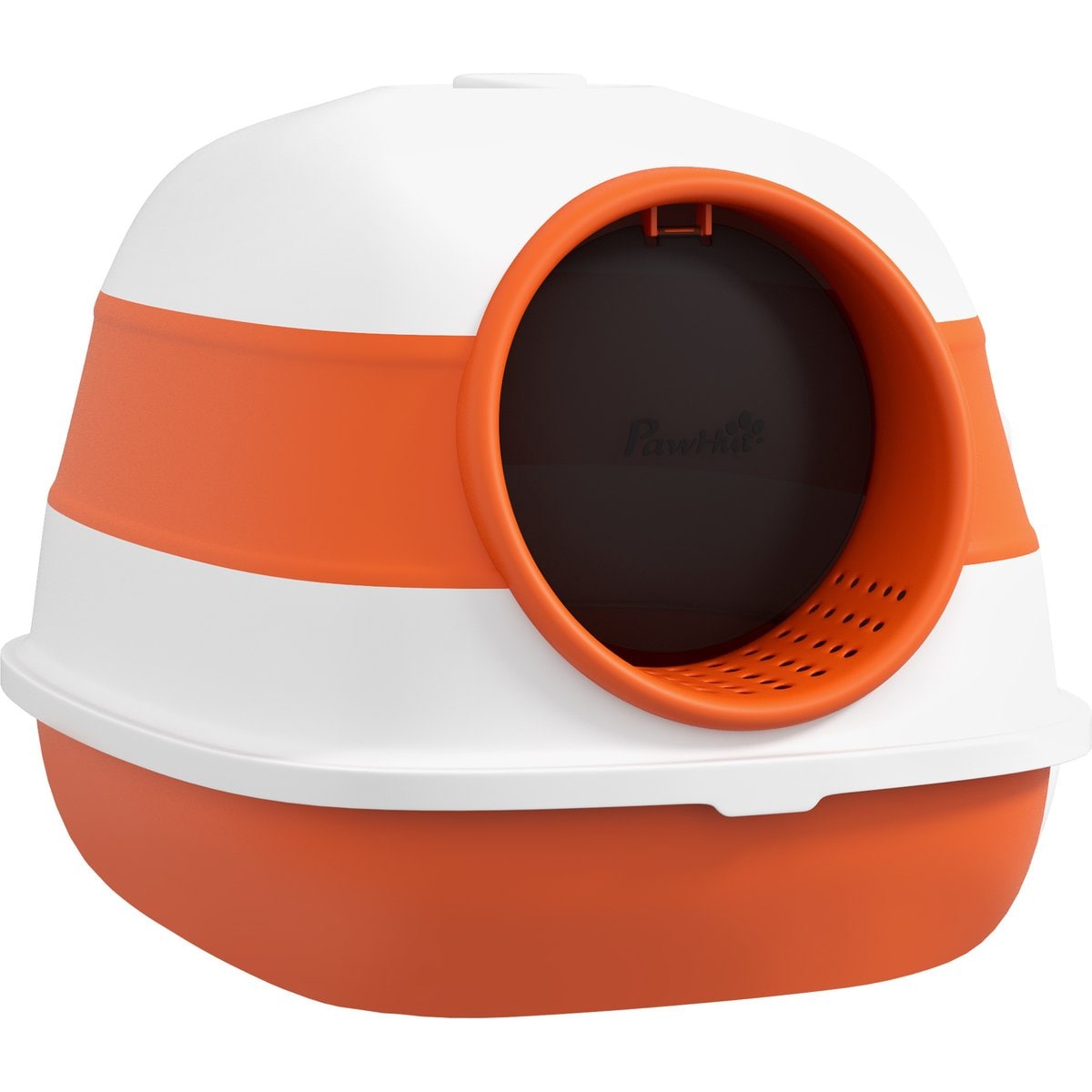 jansno High-Sided Air Freshener Covered Cat Litter Box with Lid, Orange