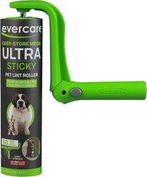 Evercare Pet Plus Easy-Store Mega 50 Layer Handheld Dog & Cat Lint Roller, Green