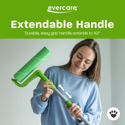 Show full view: Evercare Pet Plus Easy-Store Mega 25 Layer Extended Handle Dog & Cat Lint Roller, Green slide 3 of 7