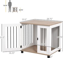 Zeus & Ruta Furniture Style Dog Crate, Brown slide 2 of 6
