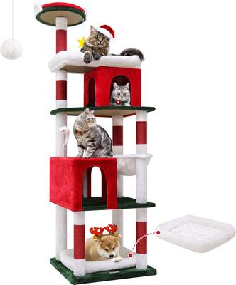 Show full view: Globlazer 72-in Christmas Cat Tree, Red, White, Green slide 8 of 8