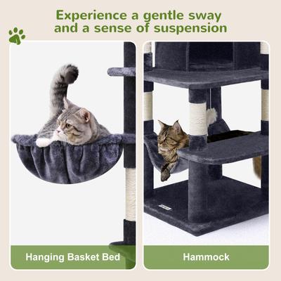 Show full view: Globlazer 66-in Corner Cat Tree, Dark Gray slide 6 of 7