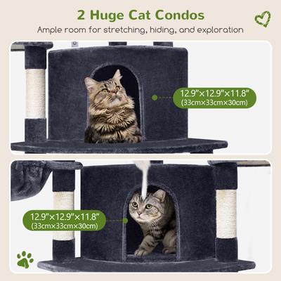 Show full view: Globlazer 66-in Corner Cat Tree, Dark Gray slide 4 of 7