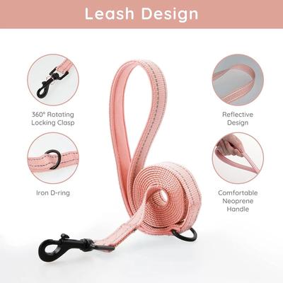 Show full view: Bella & Pal OxyMesh Velcro Step-in Harness & Leash Set, Coral Pink, X-Small slide 2 of 7