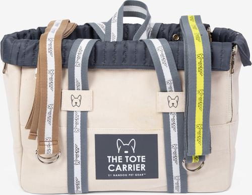Show full view: Nandog City Tote Dog Carrier Bag, Beige slide 2 of 8
