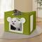 Show in main carousel: Heeyoo Polyester Indoor Bed Cave Cat House with Fluffy Ball & Scratch Pad, Fruit Green slide 6 of 7