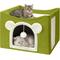Show in main carousel: Heeyoo Polyester Indoor Bed Cave Cat House with Fluffy Ball & Scratch Pad, Fruit Green slide 1 of 7