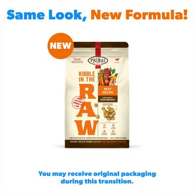 Show full view: Primal Kibble in the Raw Beef Recipe Non-GMO Freeze-Dried Dog Food, 24-oz bag slide 3 of 6